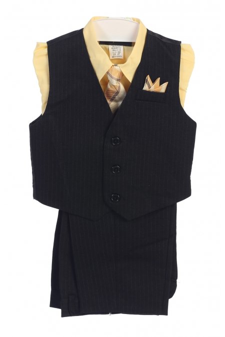 Yellow 4pc Boys Vest Set